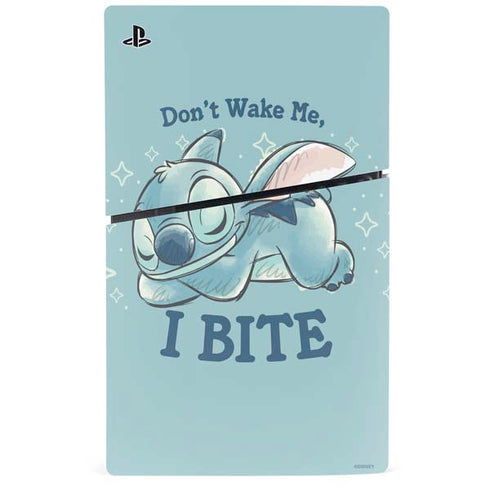 Disney Lilo and Stitch Dont Wake Me I Bite PS5 Slim Digital Edition Console Skin